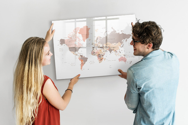 Tablica magnetyczna z pisakiem Mapa wspomnień z ulubionymi zdjęciami