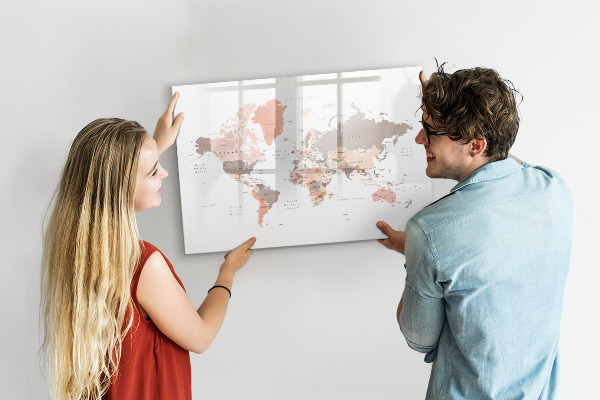 Tablica magnetyczna z pisakiem Mapa wspomnień z ulubionymi zdjęciami