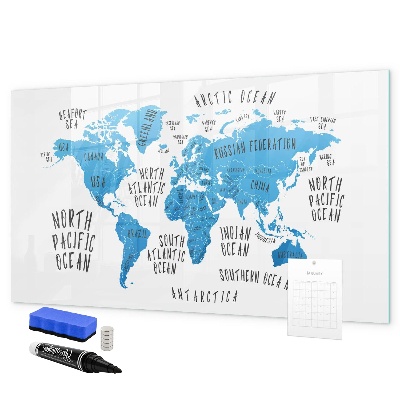 Tablica magnetyczna z pisakiem Mapa świata do personalizacji zdjęć