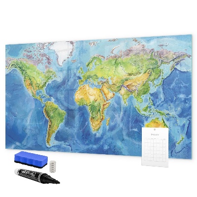 Magnetyczna tablica do rysowania Mapa świata z miejscami na zdjęcia