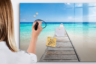 Tablica do rysowania magnetyczna Plaża z wspomnieniami i zdjęciami