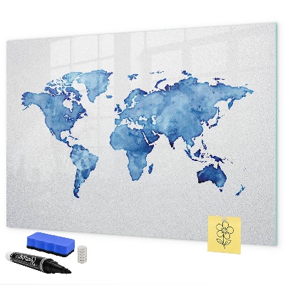 Tablica do rysowania magnetyczna Mapa świata z osobistymi wspomnieniami