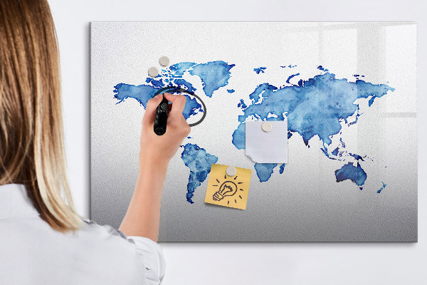 Tablica do rysowania magnetyczna Mapa świata z osobistymi wspomnieniami