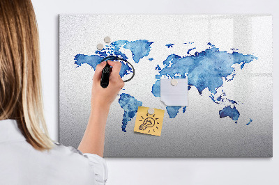 Tablica do rysowania magnetyczna Mapa świata z osobistymi wspomnieniami