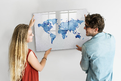 Tablica do rysowania magnetyczna Mapa świata z osobistymi wspomnieniami