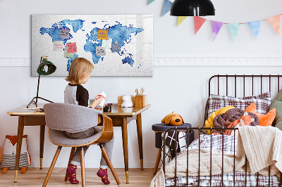 Tablica do rysowania magnetyczna Mapa świata z osobistymi wspomnieniami