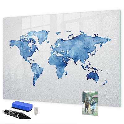 Tablica do rysowania magnetyczna Mapa świata z osobistymi wspomnieniami