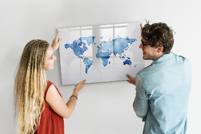 Tablica do rysowania magnetyczna Mapa świata z osobistymi wspomnieniami