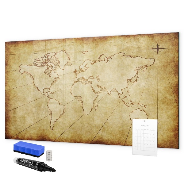 Magnetyczna tablica do rysowania Mapa świata z osobistymi wspomnieniami