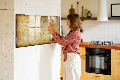 Magnetyczna tablica do rysowania Mapa świata z osobistymi wspomnieniami