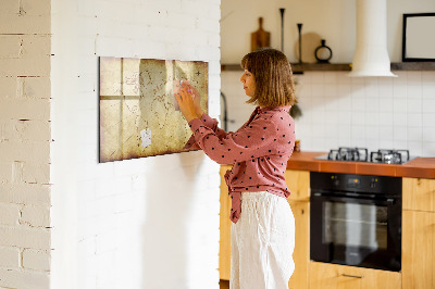 Magnetyczna tablica do rysowania Mapa świata z osobistymi wspomnieniami