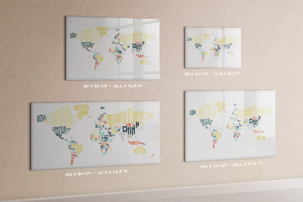 Magnetyczna tablica do rysowania Mapa świata z osobistymi wspomnieniami