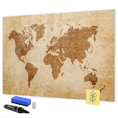 Tablica do rysowania magnetyczna Mapa świata z miejscami wspomnień