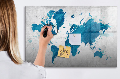 Tablica magnetyczna z pisakiem Mapa świata z osobistymi zdjęciami
