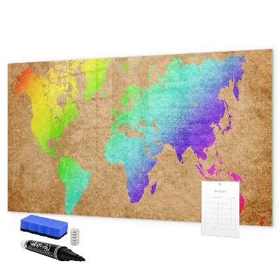 Magnetyczna tablica do rysowania Kolorowa mapa z miejscami na zdjęcia
