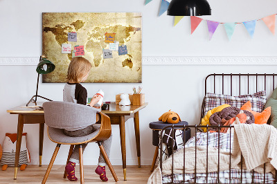Magnetyczna tablica do rysowania Mapa świata z osobistymi wspomnieniami