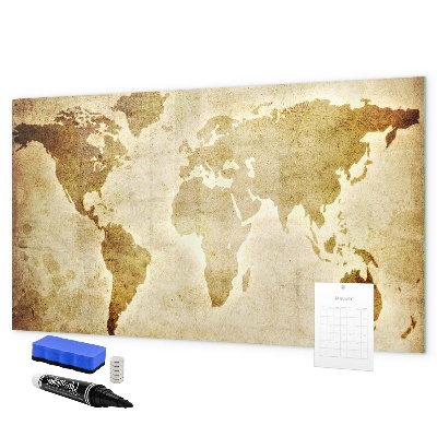 Magnetyczna tablica do rysowania Mapa świata z osobistymi wspomnieniami