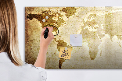 Magnetyczna tablica do rysowania Mapa świata z osobistymi wspomnieniami