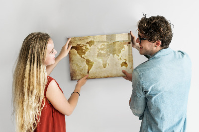 Magnetyczna tablica do rysowania Mapa świata z osobistymi wspomnieniami