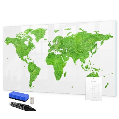 Magnetyczna tablica do rysowania Zielona mapa z miejscami na zdjęcia
