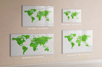 Magnetyczna tablica do rysowania Zielona mapa z miejscami na zdjęcia