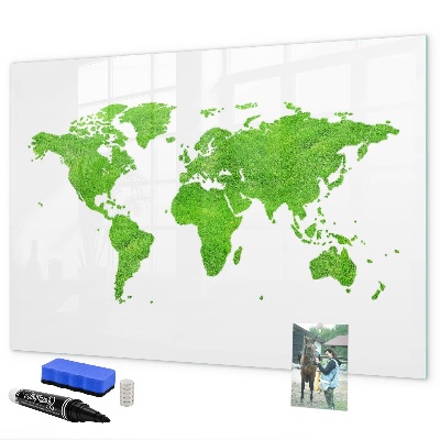Magnetyczna tablica do rysowania Zielona mapa z miejscami na zdjęcia