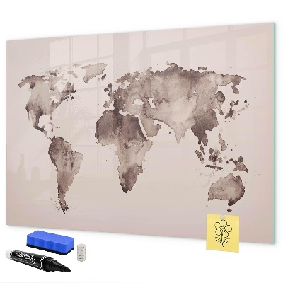 Tablica do rysowania magnetyczna Mapa świata z osobistymi wspomnieniami