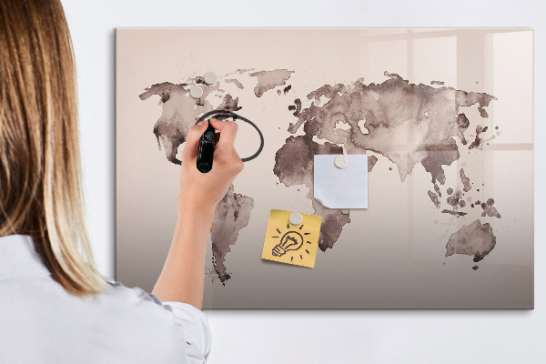 Tablica do rysowania magnetyczna Mapa świata z osobistymi wspomnieniami