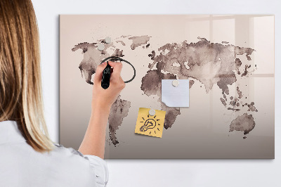 Tablica do rysowania magnetyczna Mapa świata z osobistymi wspomnieniami