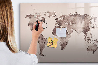 Tablica do rysowania magnetyczna Mapa świata z osobistymi wspomnieniami