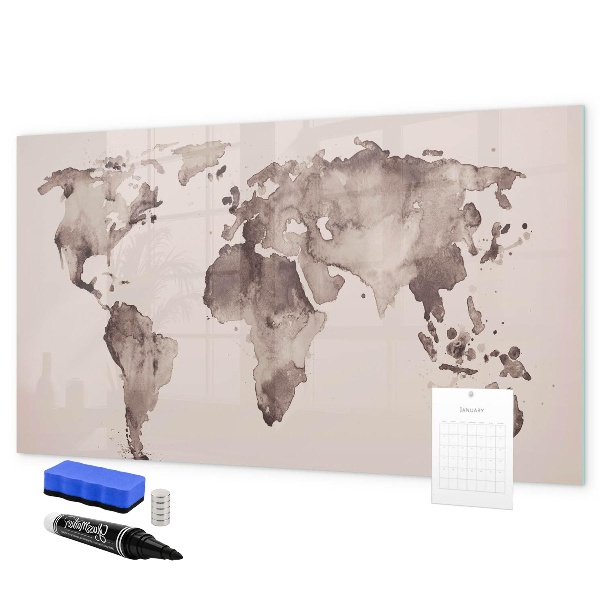 Tablica do rysowania magnetyczna Mapa świata z osobistymi wspomnieniami