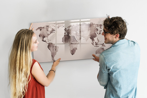 Tablica do rysowania magnetyczna Mapa świata z osobistymi wspomnieniami