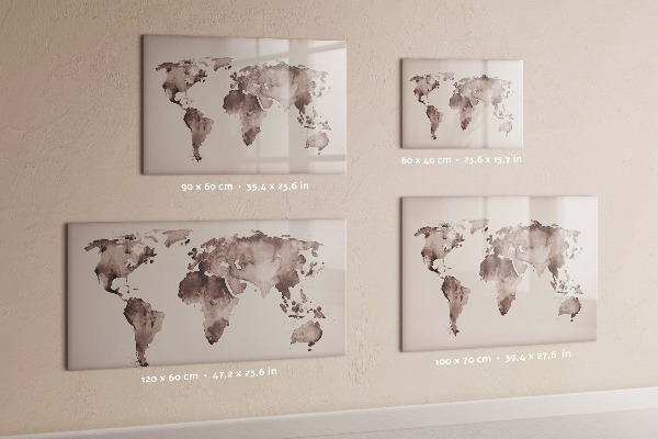Tablica do rysowania magnetyczna Mapa świata z osobistymi wspomnieniami