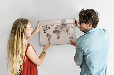 Tablica do rysowania magnetyczna Mapa świata z osobistymi wspomnieniami