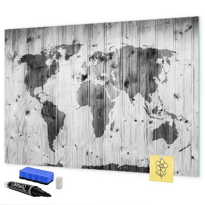 Tablica do rysowania magnetyczna Mapa świata z osobistymi wspomnieniami