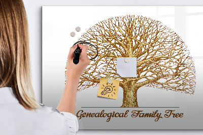Tablica do rysowania magnetyczna Drzewo genealogiczne z miejscem na zdjęcia