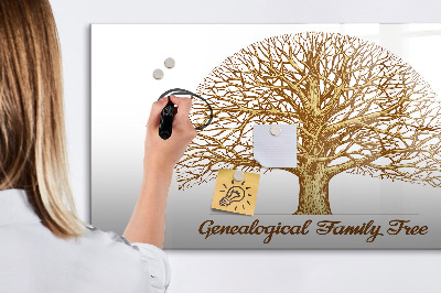 Tablica do rysowania magnetyczna Drzewo genealogiczne z miejscem na zdjęcia