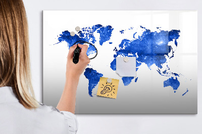 Magnetyczna tablica do rysowania Mapa świata z miejscami na zdjęcia