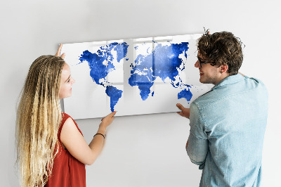 Magnetyczna tablica do rysowania Mapa świata z miejscami na zdjęcia