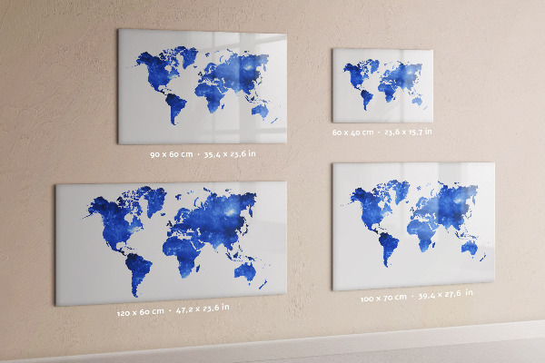 Magnetyczna tablica do rysowania Mapa świata z miejscami na zdjęcia