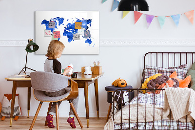 Magnetyczna tablica do rysowania Mapa świata z miejscami na zdjęcia