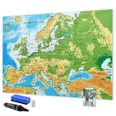 Tablica do rysowania magnetyczna Mapa Europy do osobistych wspomnień