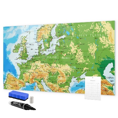 Tablica do rysowania magnetyczna Mapa Europy do osobistych wspomnień