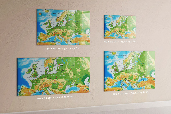 Tablica do rysowania magnetyczna Mapa Europy do osobistych wspomnień