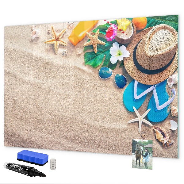 Magnetyczna tablica do rysowania Letnie wspomnienia na plaży