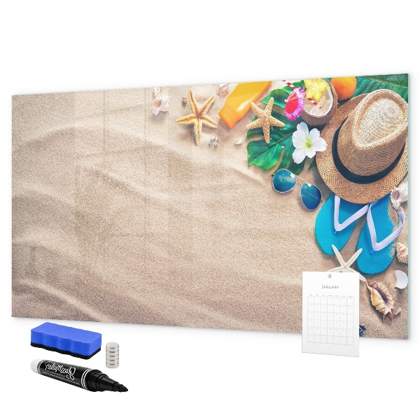 Magnetyczna tablica do rysowania Letnie wspomnienia na plaży