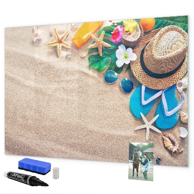 Magnetyczna tablica do rysowania Letnie wspomnienia na plaży