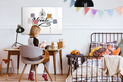 Magnetyczna tablica do rysowania Nowoczesna tablica do zdjęć i notatek