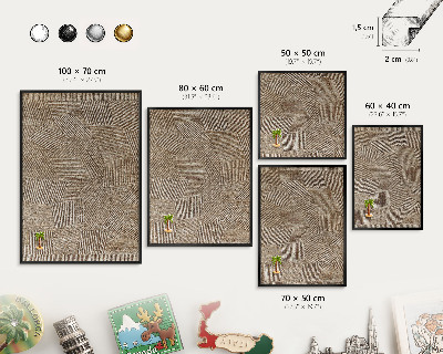Tablica magnetyczna na magnesy czarna rama Geometryczny wzór