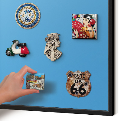 Tablica magnetyczna na magnesy czarna rama Błękit wody